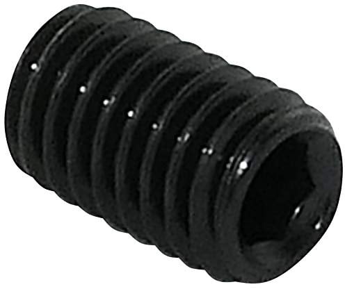 AERZETIX C45381 Vis de Blocage Creux M5x8 Lot de 10 | Bout Pointeau/Convexe, Embout Conique Cylindrique sans Tête, Hexagonal/6 Pans, Acier DIN 914 BI, Noir