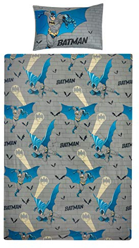 Official DC Batman Single Duvet Cover Bedding Set Dark Knight