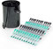 Hangerworld Set Grey Pegs Bag & 48 Plastic Soft Grip Clothes Pegs Hanging Pegs Basket