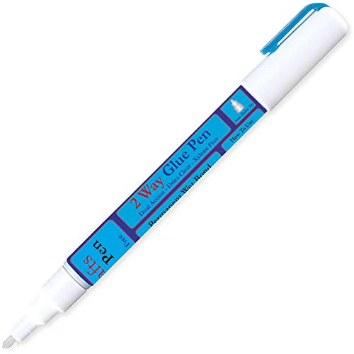 2 Way Glue Pen Permanent & Temporary Adhesive Memory System Dual Action Clear Dry Two Way Glue for Crafts Card Making Scrapbooking Balloons Glitter Embellishment (3mm Bullet Tip - 12 Pens)