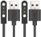 TUSITA [2 Stück Ladegerät Kompatibel mit AGPTEK LW11, Ticwatch GTX, YAMAY SW022, Haylou Solar LS05 - (4mm Abstand von 2 Ladestiften) USB Magnetisches Ladekabel Kabel 3.3ft 100cm - Smartwatch Zubehör
