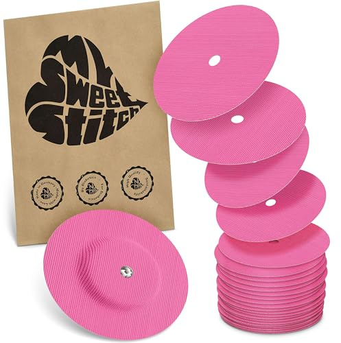 MySweetStitch - 25 x FreeStyle Libre 1 & 2 cerotti sensore, Overpatch rotondo Ø 65mm, con foro di ventilazione, cerotto impermeabile, traspirante, Rosa