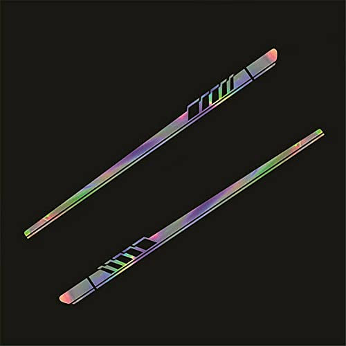 ihreesy Auto Seitenschweller Aufkleber, 2 Stück Reflektierende PVC Autoaufkleber, Karosserie Aufkleber, Schwarz