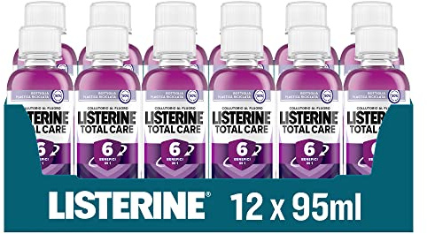 Listerine Colluttorio, Total Care, Menta Pura, 12 x 95ml