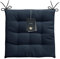LILENO HOME 6er Set Stuhlkissen Dunkelblau (40x40x4,5 cm) - Sitzkissen für Gartenstuhl, Küche oder Esszimmerstuhl - UV-beständige Indoor u. Outdoor Stuhlauflage als Stuhl Kissen (Laura OLF)
