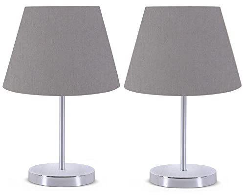 Set mit 2 Nachtlampen 37cm grau Farbe