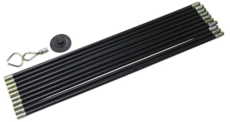 Garden Mile Heavy Duty Drain Unblocker Tool Set | 12pc Universal Drain Rods | Professional Drain Cleaning Kit with Auger, Plunger & Double Worm Screw 9m | for Sink, Toilet, and Drain Unblocking