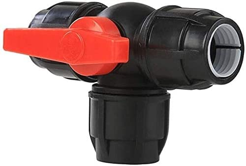 Raccords filetés 1/2 3/4 1 2 Vanne à boisseau sphérique en plastique à trois voies, raccord rapide de tuyau PE de type T 20/25/32/40/50/63 mm (convertisseur de robinet de
