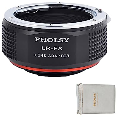 PHOLSY Objektivadapter Kompatibel mit Leica R Objektiv auf Fuji X Mount Kameragehäuse Konverter Kompatibel mit Fujifilm X-H2S, X-H2, X-Pro3, X-T5, X-T4, X-S20, X-S10, X-T30 II, X-E4 usw. LR auf FX