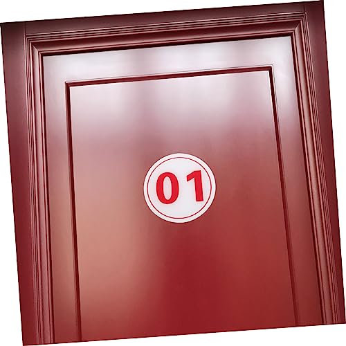 NUOBESTY 10pcs Acrylic Numbers Adhesive Door Numbers Stickers for Hotel and Home