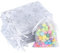 jijAcraft Organzasäckchen Weihnachten Weiß, Weihnachten Organza Beutel 10 x 15 CM, 50 Stück Schneeflocke Organza Beutelchen mit Kordelzug, Bonbons Geschenk Schmuckbeutel