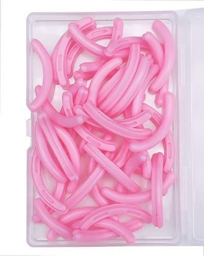 Stück Wimpernzange Nachfüllpackungen, Wimpernzange Pads, Silikon Gummi Universal Eye Wimpern Curler Ersatz Nachfüllungen mit transparenter Aufbewahrungsbox (Pink)