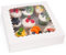 HAKACC 12PCS White Cookie Boxes with Window,10x10x2.5inch Bakery Boxes with Window for Pies Donuts Cookies Muffins Chocolates Party