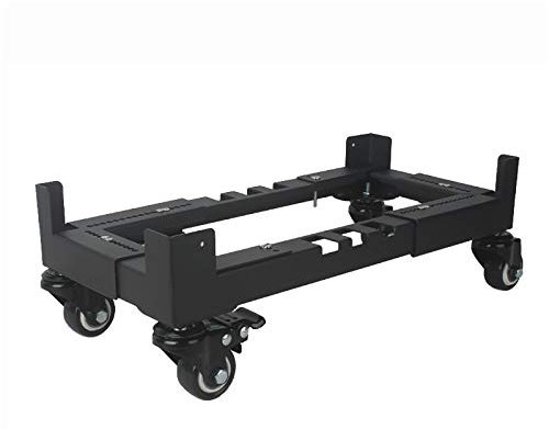 Guoyoocc CPU-Ständer Mobiler CPU-Halter Ausziehbar Universal Computerständer Metall，Premium Tower Rollwagen Computer Pc Desktop Ständer Mit Rollen Für die meisten PC-Gehäuse,Schwarz,4 Größen