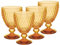 Villeroy & Boch Boston Saffron - Lot de 4 verres à vin rouge - 310 ml - Verres à vin colorés avec motif à facettes - Verre en cristal pour vin rouge - Passe au lave-vaisselle - Jaune