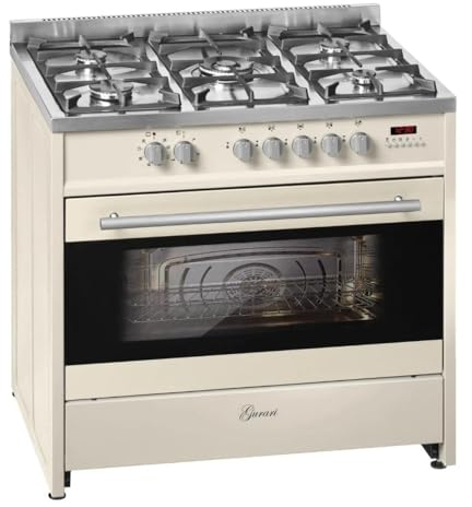 Gurari GCH E 911Cr Gas Elektro Standherd 90 cm 121 L Erdgas Fl.Gas 4 Kw WOK