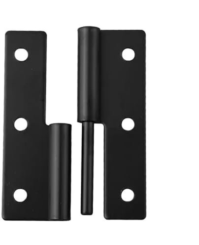 Bisagras para puertas con cojinetes de bolas para trabajo pesado 1 pieza de bisagra desmontable con junta deslizante, bisagra de elevación for puerta, conector de puerta de hierro negro, bisagra plana
