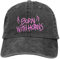 ROBEIUO Cowboy-Baseballkappe Basecap MGK Born with Horns Baseballkappen für Männer und Frauen, Used-Look, Gewaschene Hüte, Vintage, Outdoor, alle Jahreszeiten, Reisen, Snapback-Kappe