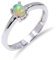 Stone House Äthiopischer Opal-Edelstein-Verlobungsring aus 925er Sterlingsilber, Welo-Feueropal-Ring für Sie (R015)