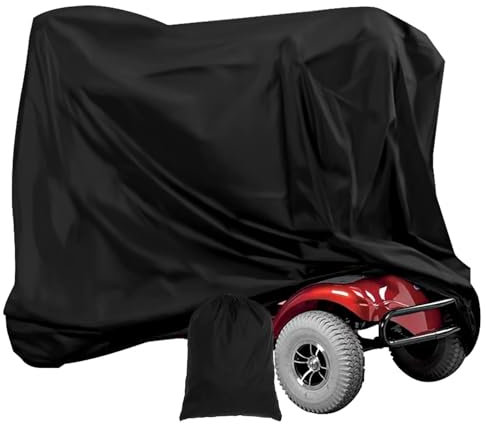 AOLUOER Abdeckung for Mobilitätsroller, wasserdichte Aufbewahrungsabdeckung for Rollstühle, 190D-Oxford-Gewebe, Regenschutz vor Schnee, Regen und Sonnenstrahlen(170x61x117cm)