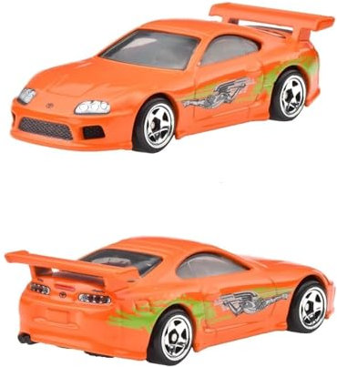 Hot Wheels Fast and Furious Brian O'Conner Auto Toyota Supra Orange Modell Die Cast Maßstab 1:64 - Länge 7cm - JBY30