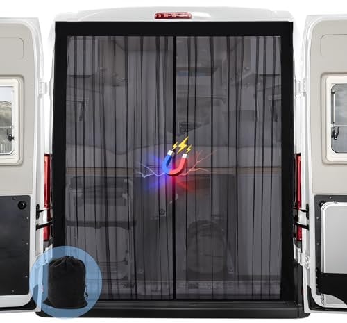 ZATOOTO zanzariera camper con magnetismo, zanzariera auto per Opel Movano (tetto alto) Fiat Ducaro (tetto alto), Chiusura magnetica centrale per zanzariera Van