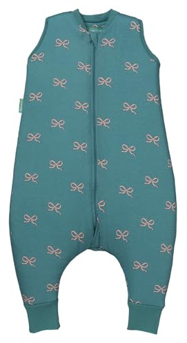 molis&co - Baby Schlafsack mit Füßen 2.5 TOG - Ganzjahres Schlafsack - Babyschlafsack mit Beinen - 100% Baumwolle (Oeko-TEX 100), Winterschlafsack Premium Qualität - Bows (70 cm)