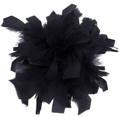 7,87 Pouces Élégante Fleur De Plume Grande Broche Pins De Revers Pour Femmes Hommes Fête De Mariage Danse Banquet Pins Pour Floral Châle Robe Costume Vêtements Accessoires Bijoux Corsage