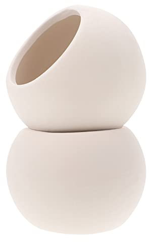 Abaodam 2piezas Macetas De Cerámica Pequeñas para Pintar Mano De Material Artístico DIY para Niño Niña Ollas Decorativas Infantiles Resistentes y Lisas