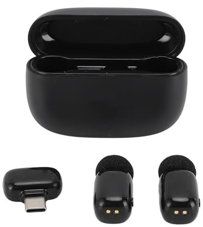 SUNGOOYUE Pequeño Micrófono Sonido de Luz Lavalier Inalámbrica en Schall -lang -lang battery Micrófono para Cantar Entrevista Gris