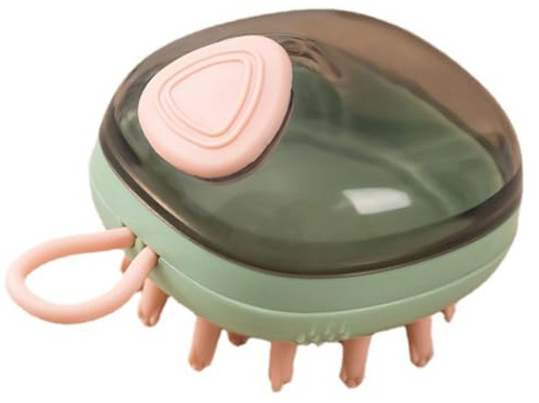 LOLIPPYY Leichte Abs Shampoo Bürste für Haustiere und Haare mit Druckentlastung Grün für Zuhause und Reisen zur Sanften Kopfhautmassage