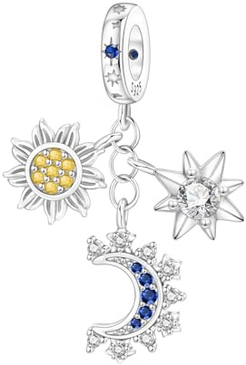 SOUTHPLUS Charms Anhänger 925 Sterlingsilber 5A Zirkonia-Anhänger Mit Geschenkkarton, Geeignet für Europäische Charme Armband Schmuck Geschenk für Damen Frauen