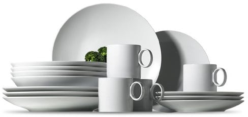 Thomas Loft - Vajilla de Porcelana de 16 Piezas, 4 Platos de Desayuno, 4 Platos Llanos, 4 Platos hondos y 4 Tazas, Color Blanco