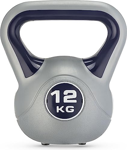 Gymtek Kettlebell 12kg, Gewichte Hantel für Krafttraining, Workout Gewicht mit Ergonomischer Griff, Kettlebell für Muskeltraining, Sport Geräte für Zuhause, Fitness, Gymnastik, Home Workout Equipment