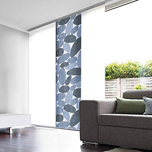 MADECOSTORE Panneau Japonais Tamisant Gris Dévoré Enduit Galet - Gris - L45 x H260cm