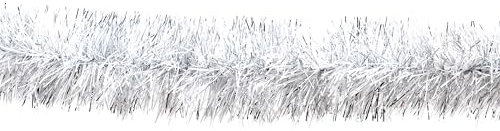 Creativery 3m Weihnachtsgirlande Ø5cm Perlmutt weiß/Perle // Silvester Karneval Weihnachten Deko Christbaumschmuck Girllande Weihnachtsbaum Lametta 50mm