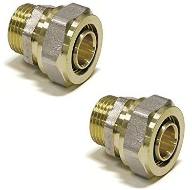 Conector recto de 16 mm, 1/2 macho, ajuste de compresión, tipo de accesorios: PEX-AL-PEX (2)