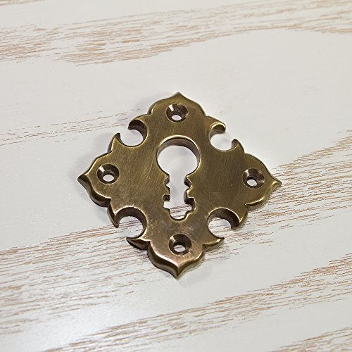 Antikas - Schlüsselrosette wie antik Rosette - passt für Haustür oder Zimmertür Messing Beschlag
