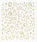 aiyvi 3D Nail Sticker Net Red Explosion Star Moon Nail Sticker Adhesive Magic Gold
