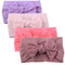 Lazzboy Haarband Baby Stirnband Mädchen Bowknot Turban Headwrap Knot Neugeborenen Säugling Kleinkind Festes Bogen 4pcs Zusätze Headwear(E)