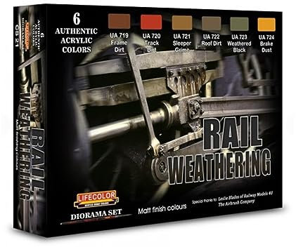 Weathering Of Trains Paints 6 x 22 ml Acrylic Colours