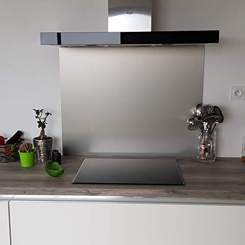 Crédence Composite Aluminium Brossé -10 Tailles- Hauteur 75 cm x (Longueur 80 cm)