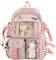 NC S.Fanny OU Sac à dos esthétique.Sac à dos japonais Kawaii avec pendentif.Petit sac à dos scolaire. Sac à dos pour ordinateur portable, Rose, S