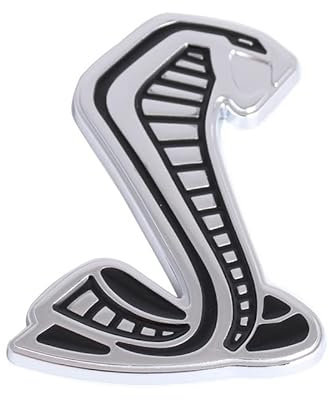 GMHB Für F&ord Mustang Metall 3D Silber Cobra Snake Karosserie Kühlergrill Emblem Seite Heck Aufkleber Grill Abzeichen (Farbe : 2)
