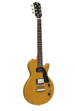 Stagg SEL-HB90 VYL Standard Serie E-Gitarre mit massivem Mahagoni-Korpus und flachem Tisch