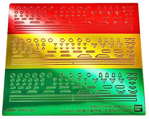 Bandai Hobby | Customize Material (3D Metallic Stickers) | Bandai Spirits Model Kit Detailing Accessory | Easy Application, No Tools Required