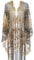 keland Donna Elegante Stola Coprispalle Scialle Bolero Mantella Sciarpa Poncho Copri Spalle Pashmina Foulard Cerimonia (A-Oro & Nero)