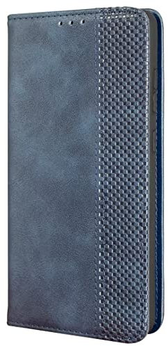 JIAFEI Cover per Honor 90 Lite 5G, Premium TPU + PU Antiurto Flip retrò Portafoglio Case, con Slot per Schede Funzione Staffa, Blu