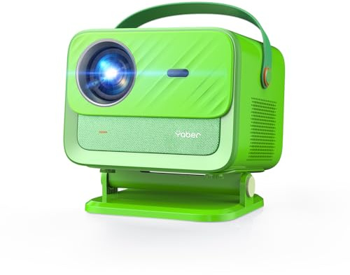 【Auto Focus & Keystone】 1080P HD Portable Projector, WiFi6 Bluetooth 5.2 Projectors, YABER Pro V9 Smart Projector, Home Cinema Projectors for Bedroom/Smartphone/TV Stick