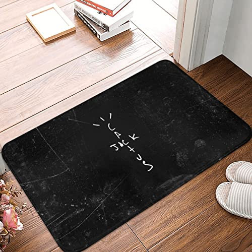 Boxbit Tapis d'entrée Tapis d'entrée intérieur Paillasson en Polyester imprimé Cactus Jack, pour Salle de Bain, Salon, Couloir, Sol Noir, Tapis de Porte, Coussinet de Pied Decoration Chambre